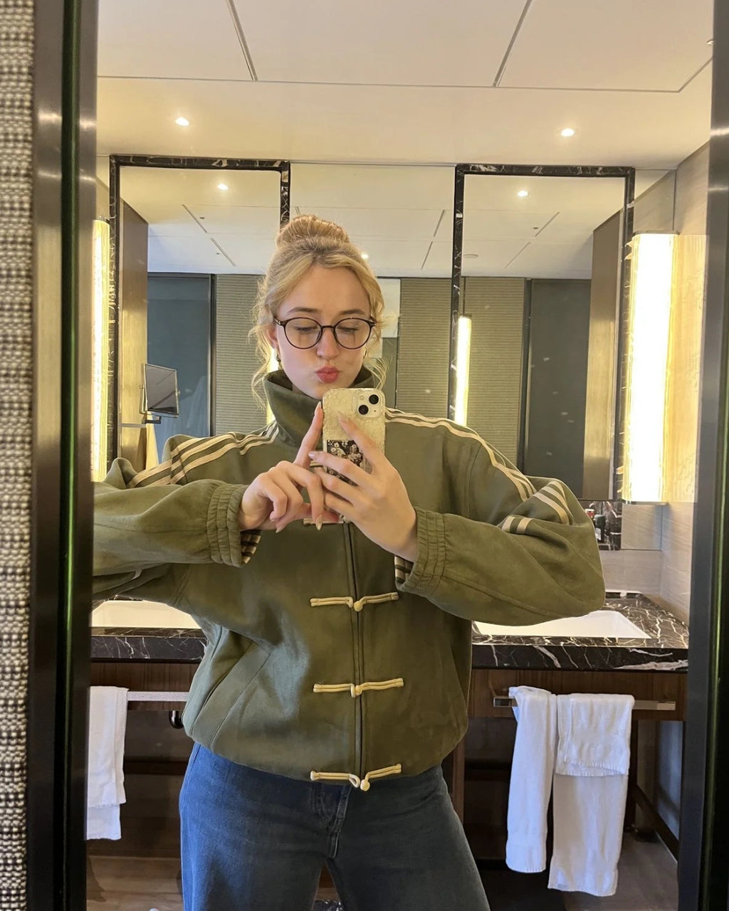 Olive Green Chinese New Year Unisex Jacket