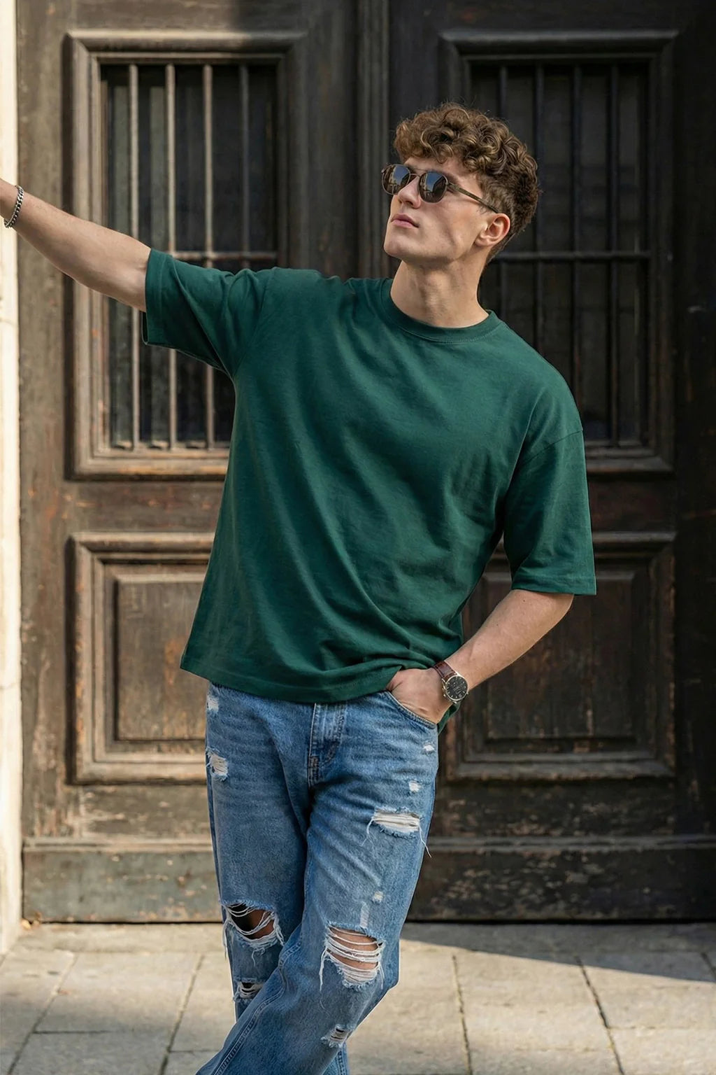 Oversized Unisex Green T-Shirt