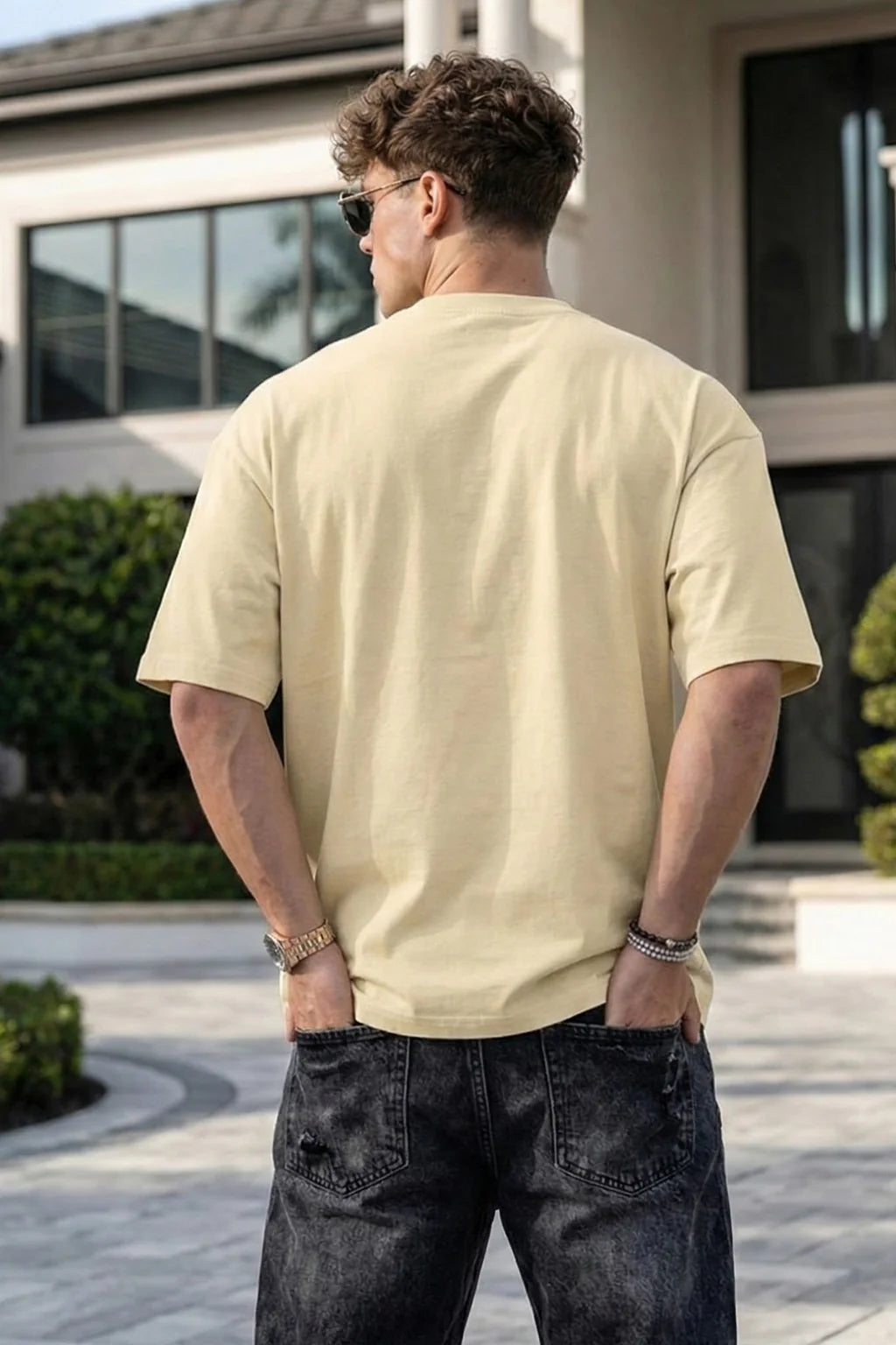 Oversized Unisex Beige T-Shirt