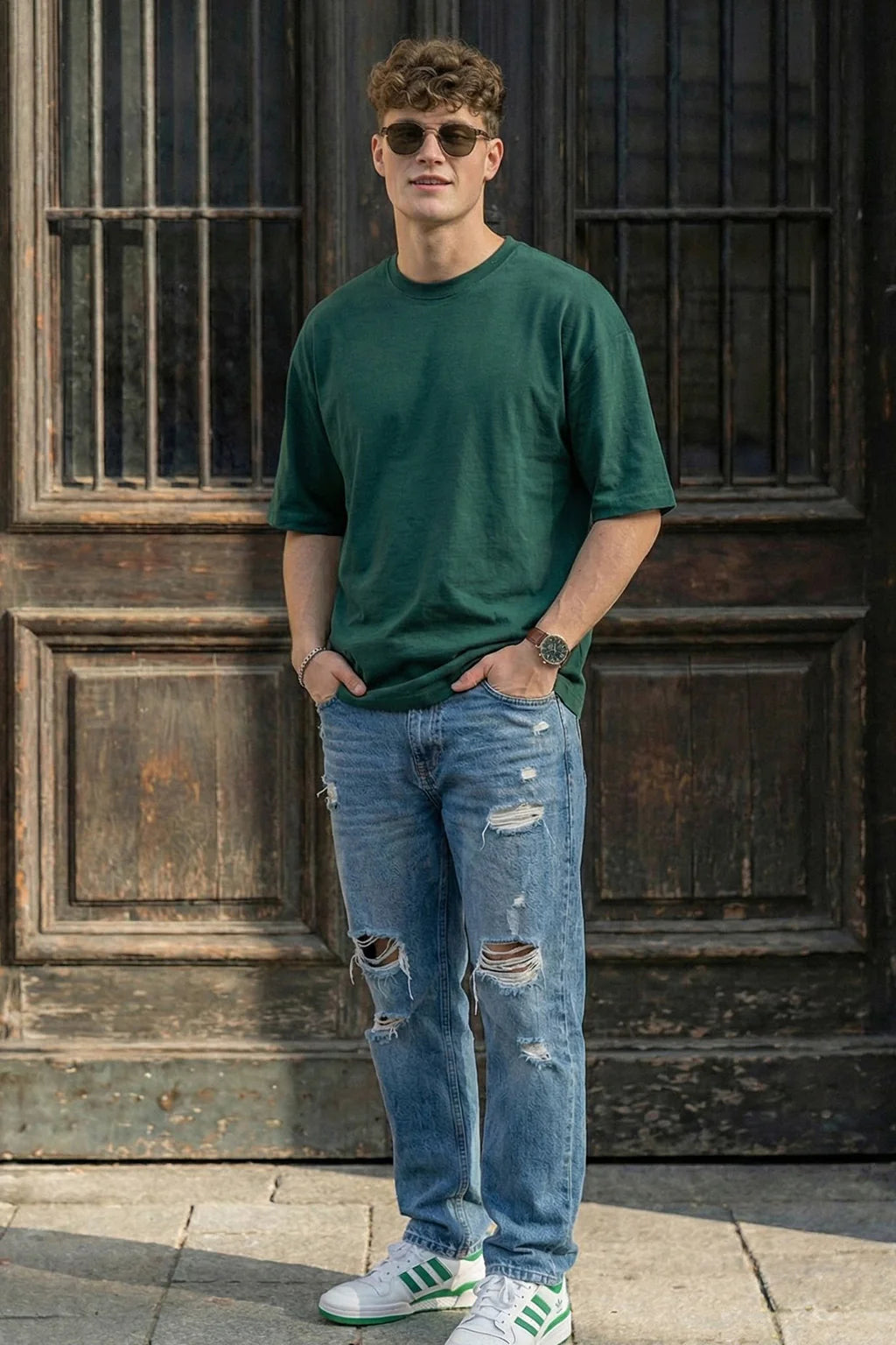 Oversized Unisex Green T-Shirt